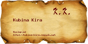 Kubina Kira névjegykártya